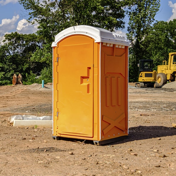 how often are the portable restrooms cleaned and serviced during a rental period in Lake Ketchum Washington